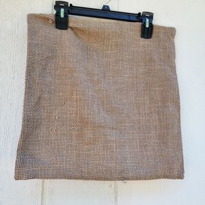 Crate & Barrel Chaparral linen Blend Woven 18x18 Brown (hay) pillow cover